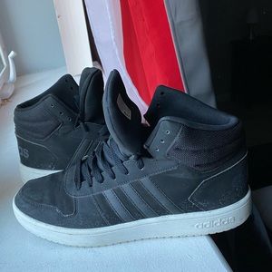 Men’s Adidas black high tops